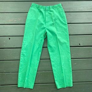 Vintage 80's Bright Green Trousers Size 16